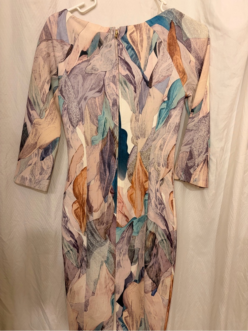 H&M Long Sleeve Sheath Dress in Pastel Multi